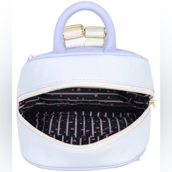 ✨ NWOT Betsey Johnson Luv Bag Lula Quilted Backpack Purse Pastel Rainbow ✨ - Picture 5 of 9